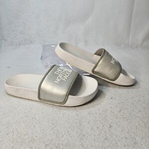 THE NORTH FACE Sz 6 Women's Shoes Slide Sandal Silver Metallic BASECAMP